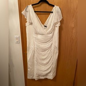 White House black market size 16 white bodycon lace dress